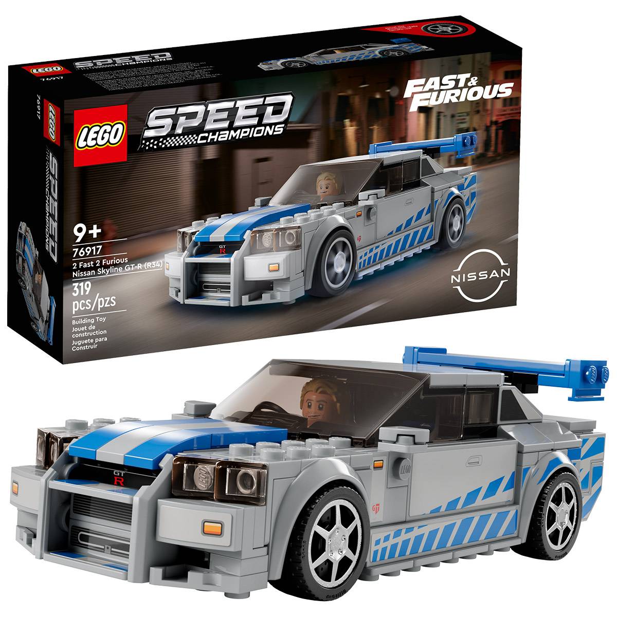 LEGO Speed Champions Velocidade Furiosa Nissan Skyline GT R R34