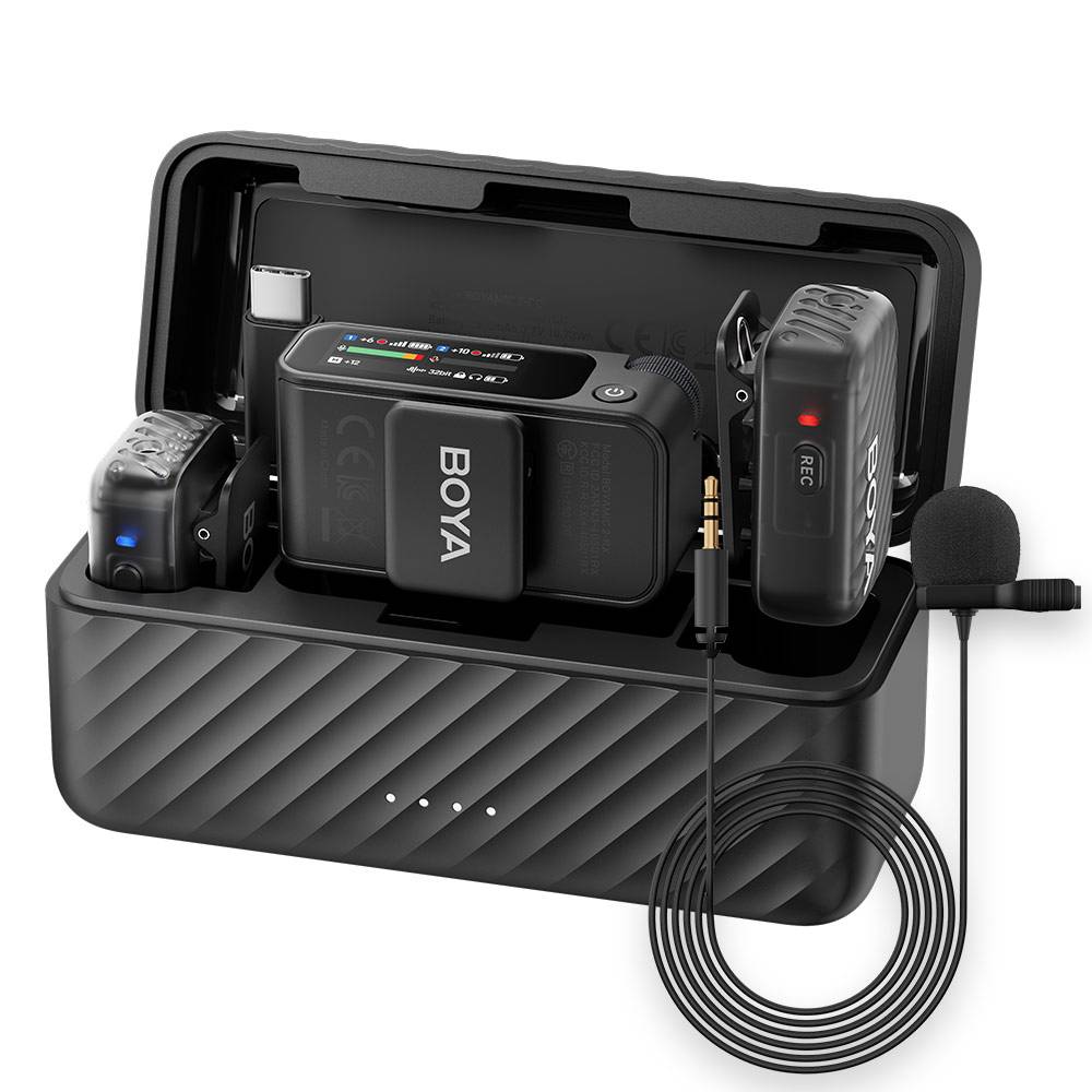 Microfone de Lapela BOYA Mic 2-01 (2 TX + 1 RX + Lav Mic + Estojo