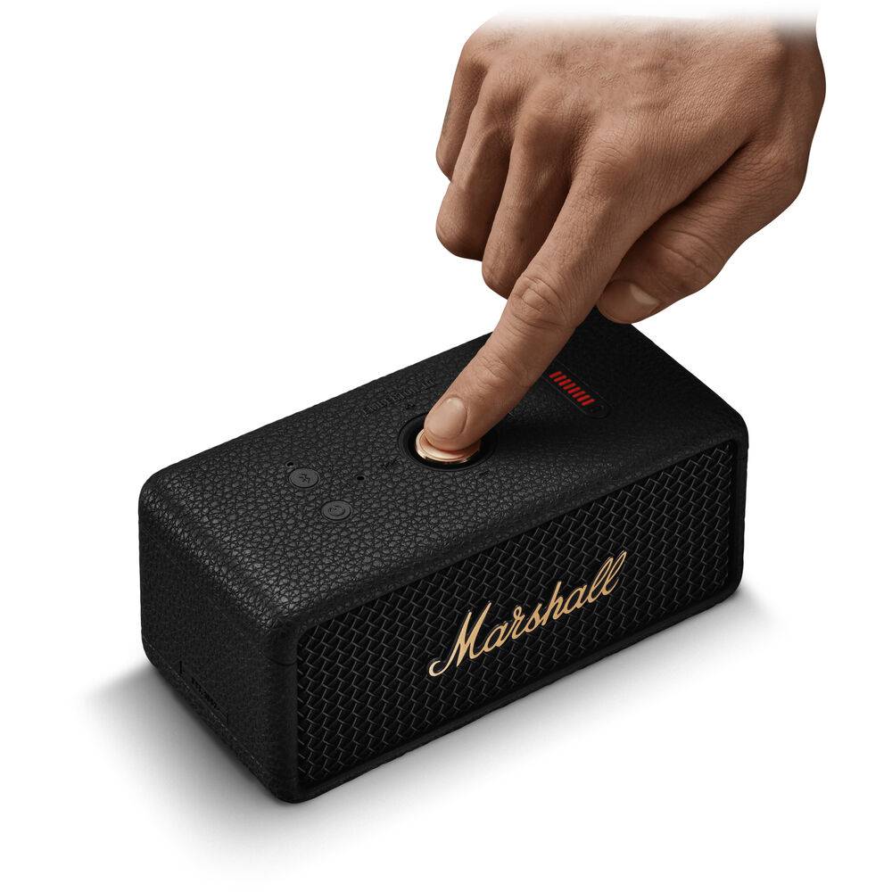 Marshall Emberton III ブラック&ブラス Emberton III Black and Brass - ポータブルスピーカー | Marshall.com