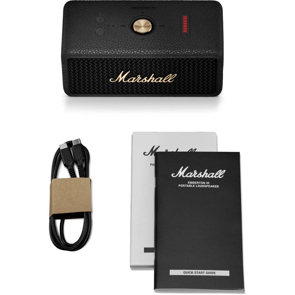 Coluna Portátil Marshall Emberton III Bluetooth Black & Brass | PCDIGA