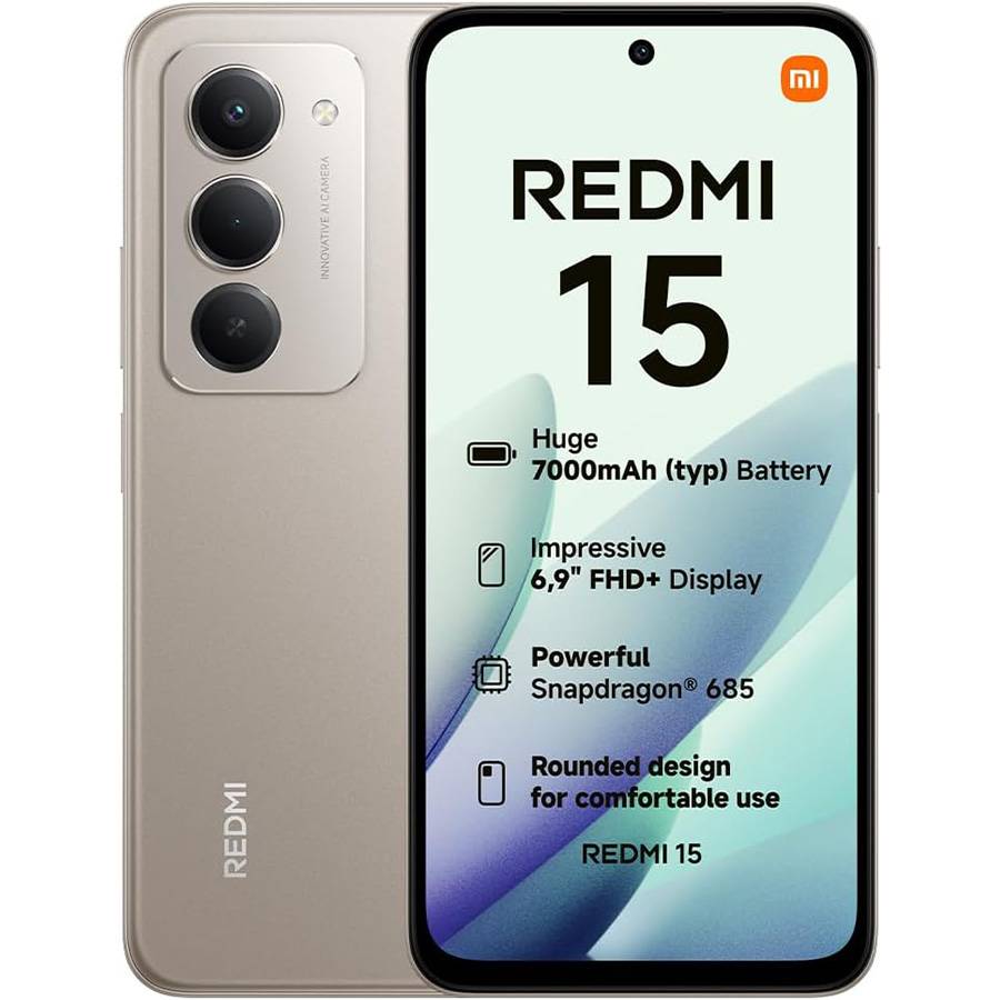 Smartphone Xiaomi Redmi 15 4G 6.9 6GB/128GB Dual SIM Titan Gray