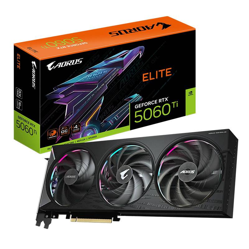 Placa Gráfica Gigabyte NVIDIA GeForce RTX 5060 Ti Blackwell Aorus Elite 16G GDDR7 DLSS4