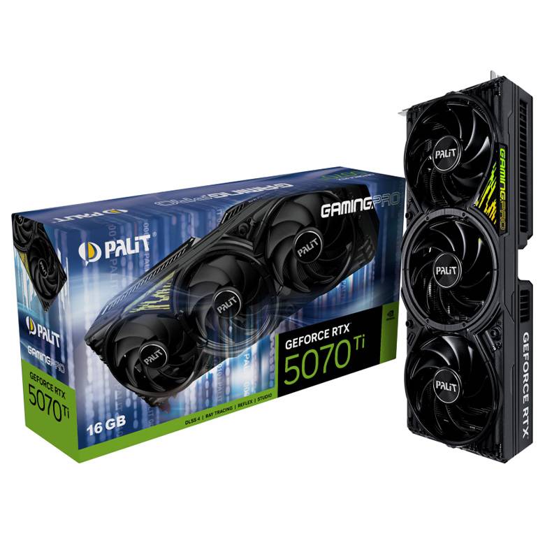 Placa Gráfica Palit NVIDIA GeForce RTX 5070 Ti Blackwell GamingPro V1 16GB GDDR7 DLSS4