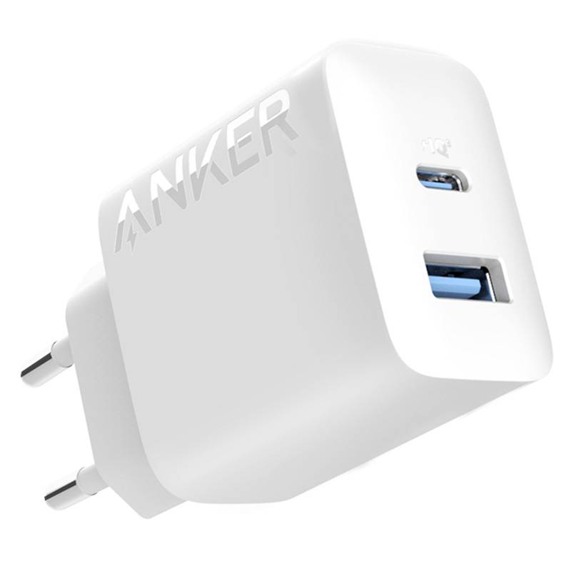 Carregador Anker 312 Charger USB-C/USB-A 20W Branco