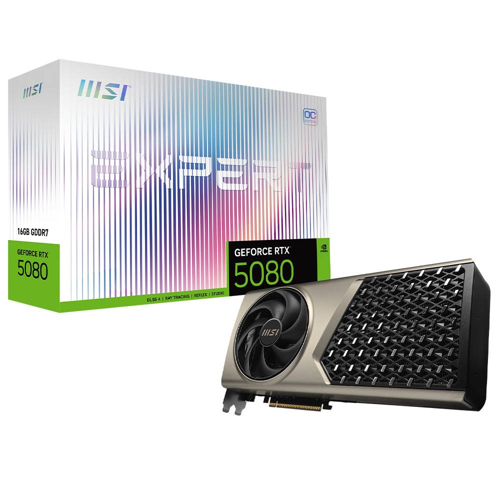 Placa Gráfica MSI NVIDIA GeForce RTX 5080 Blackwell Expert OC 16G GDDR7 DLSS4