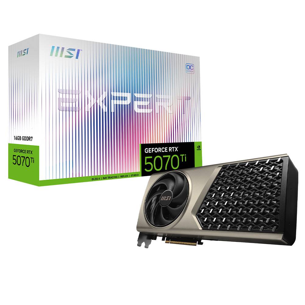 Placa Gráfica MSI NVIDIA GeForce RTX 5070 Ti Blackwell Expert OC 16G GDDR7 DLSS4