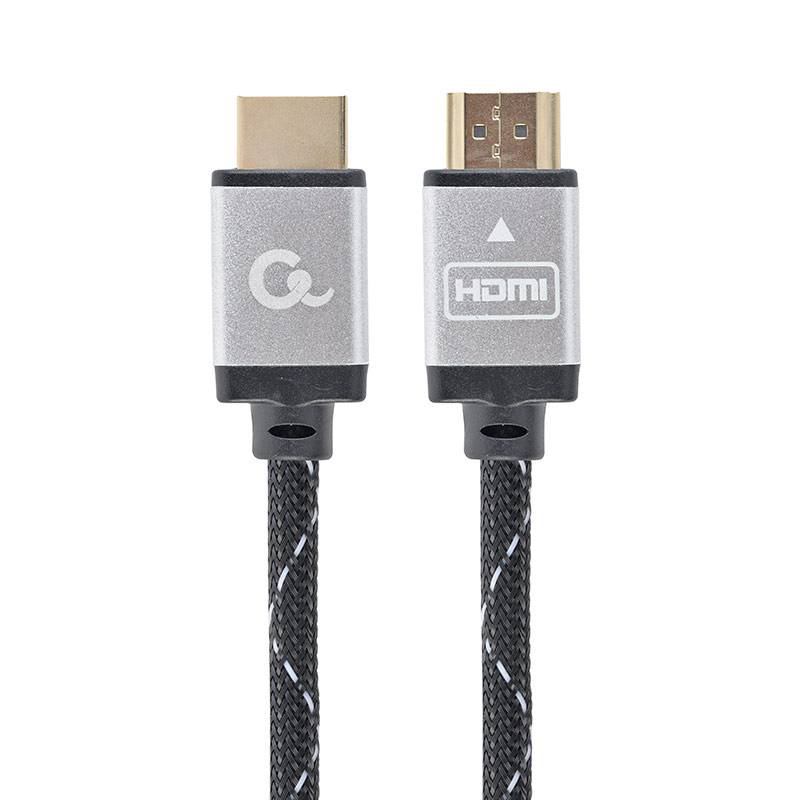 Cabo HDMI 2.0 4K 60Hz Gembird CCB-HDMIL-2M Select Plus Series Braided com Ethernet 2m Preto