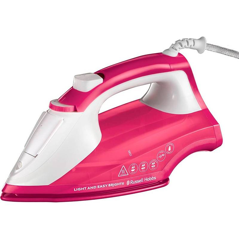 Ferro a Vapor Russell Hobbs Light And Easy Brights Berry Iron 2400W Rosa/Branco