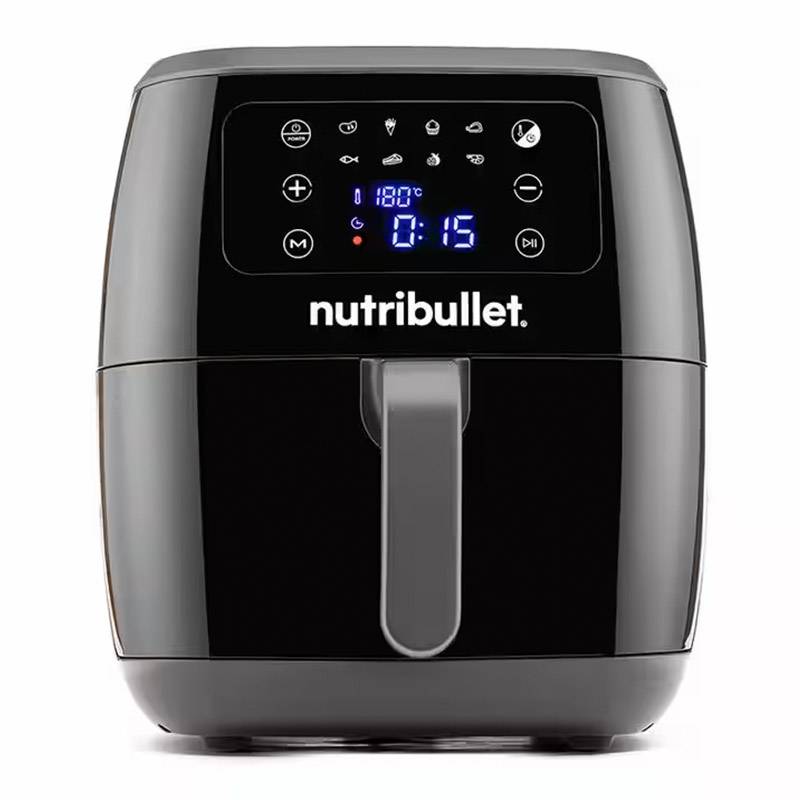 Fritadeira Air Fryer (Sem Óleo) Nutribullet XXL Digital 7L 1800W Preta