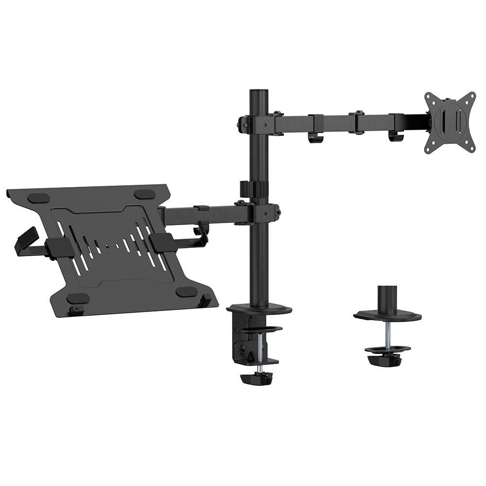 Suporte de Secretária Gembird MA-DA-03 Monitor + Notebook Desk Mount Preto