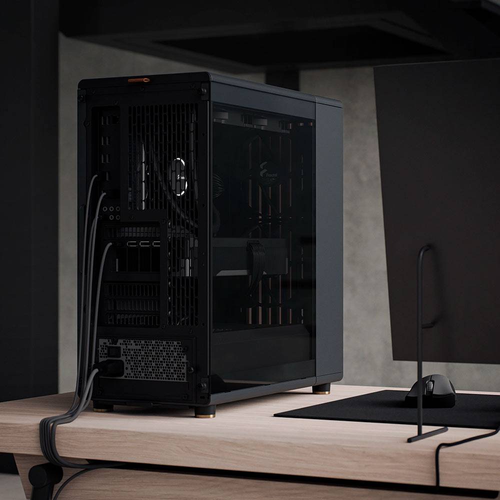 Caixa ATX Fractal Design North Charcoal Black Tempered Glass Dark