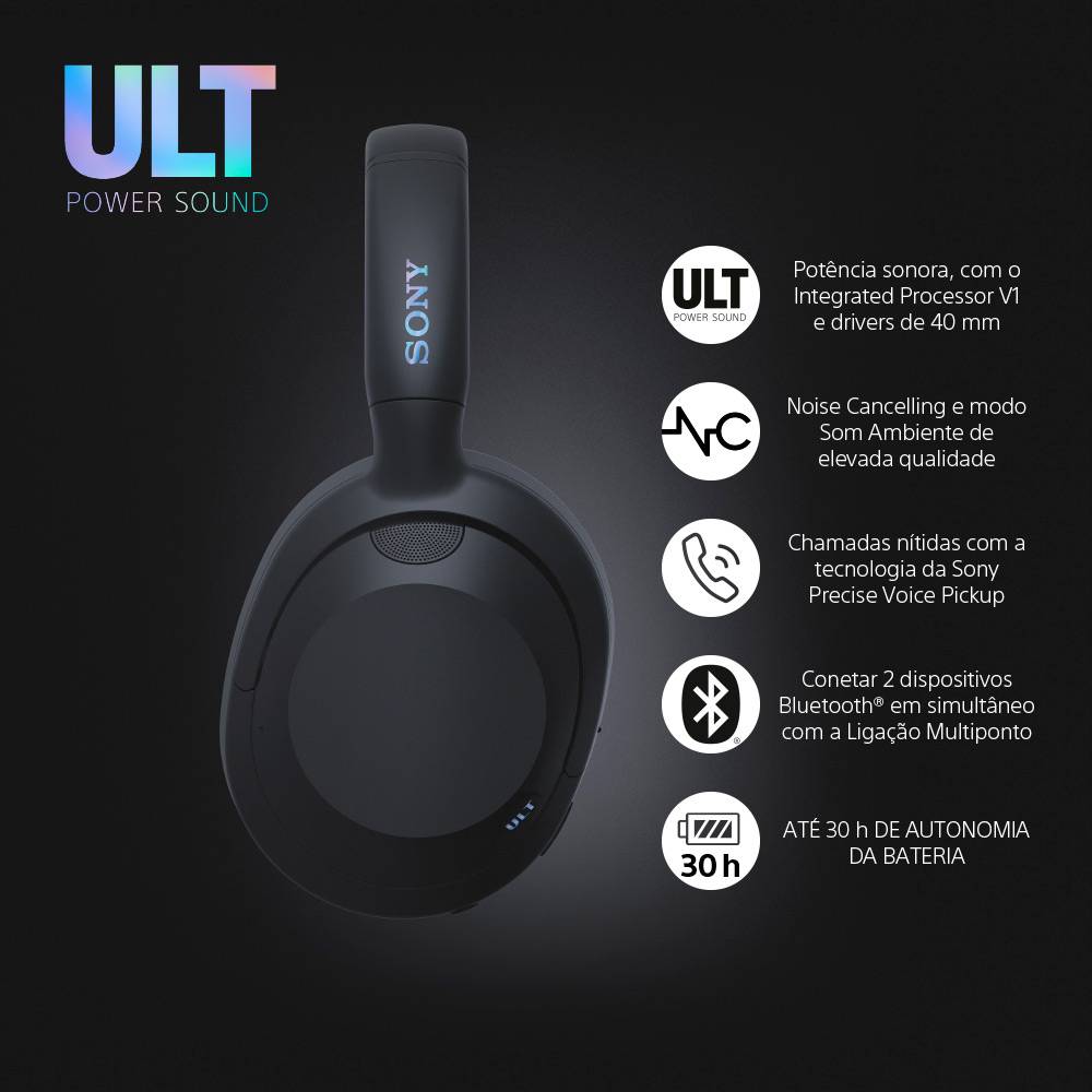 Headphones Sony WH-ULT900N ULT Wear ANC Preto | PCDIGA