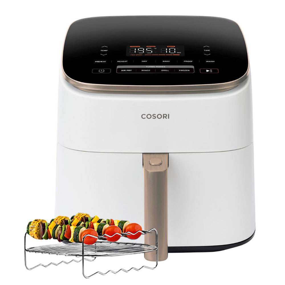 Fritadeira Air Fryer (Sem Óleo) COSORI Turbo Blaze Chef Edition 6L 1725W Branca