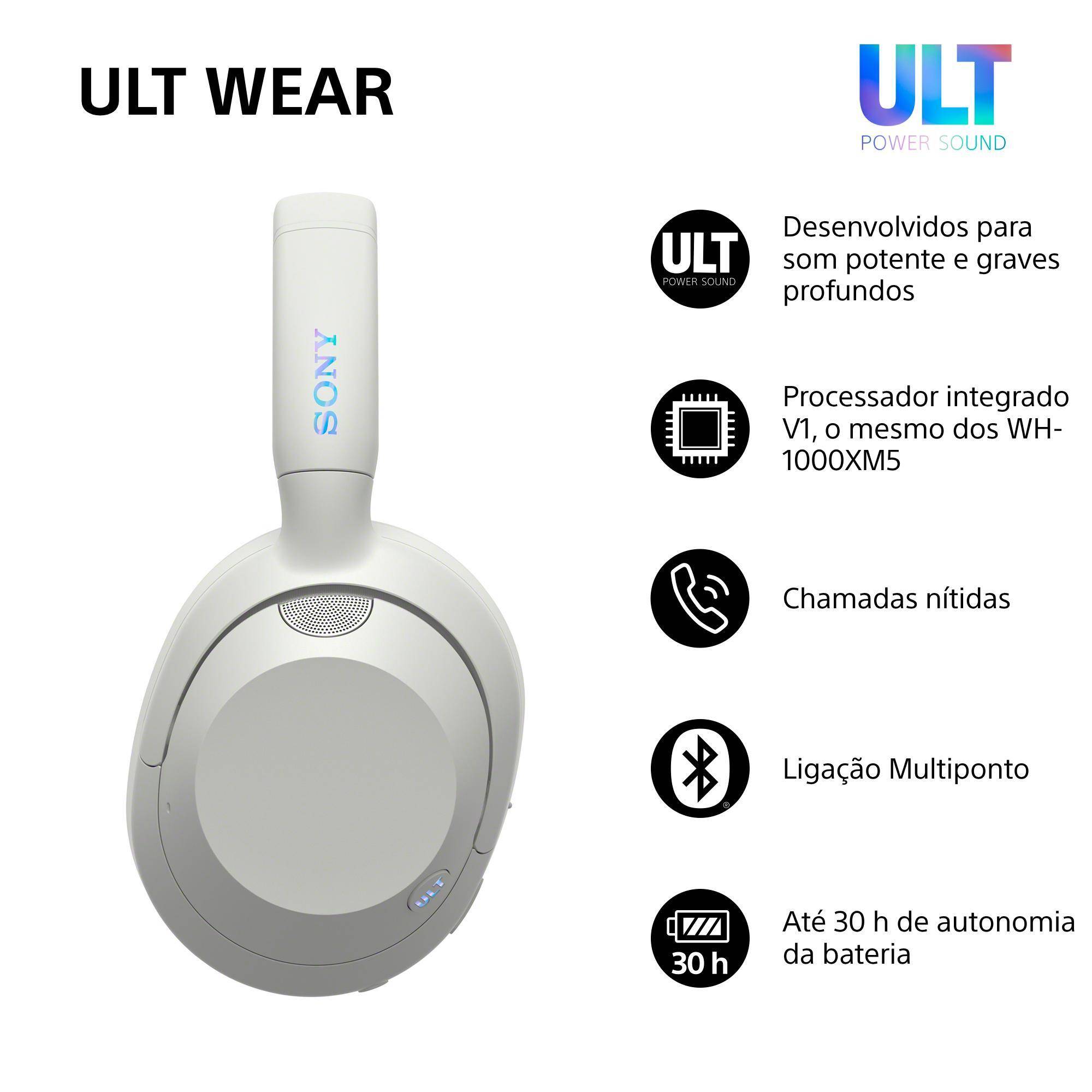 Headphones Sony WH-ULT900N ULT Wear ANC Branco | PCDIGA