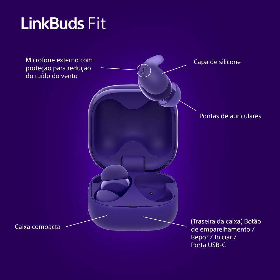 Auriculares Sony LinkBuds Fit WF-LS910NV Noise Cancelling True
