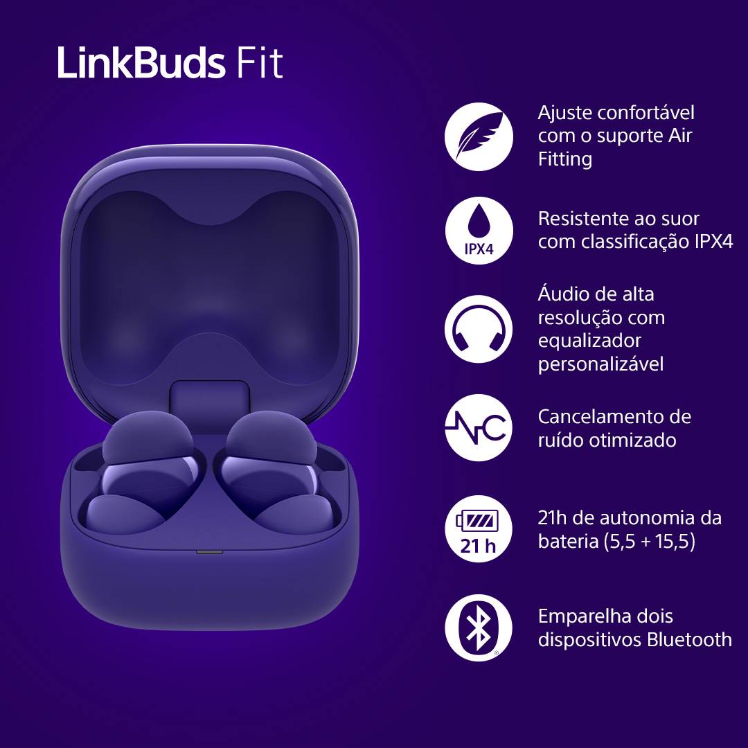 Auriculares Sony LinkBuds Fit WF-LS910NV Noise Cancelling True