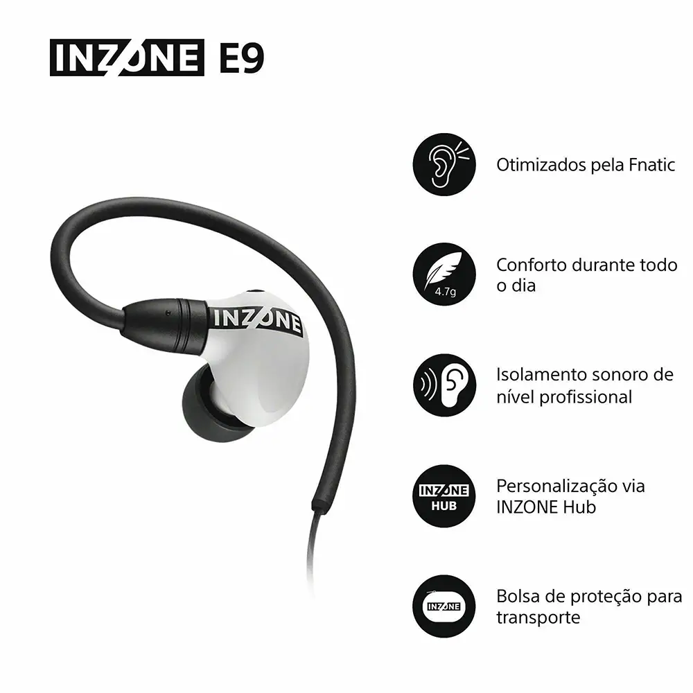 Auriculares Sony INZONE E9 IER-G900 Gaming Brancos | PCDIGA