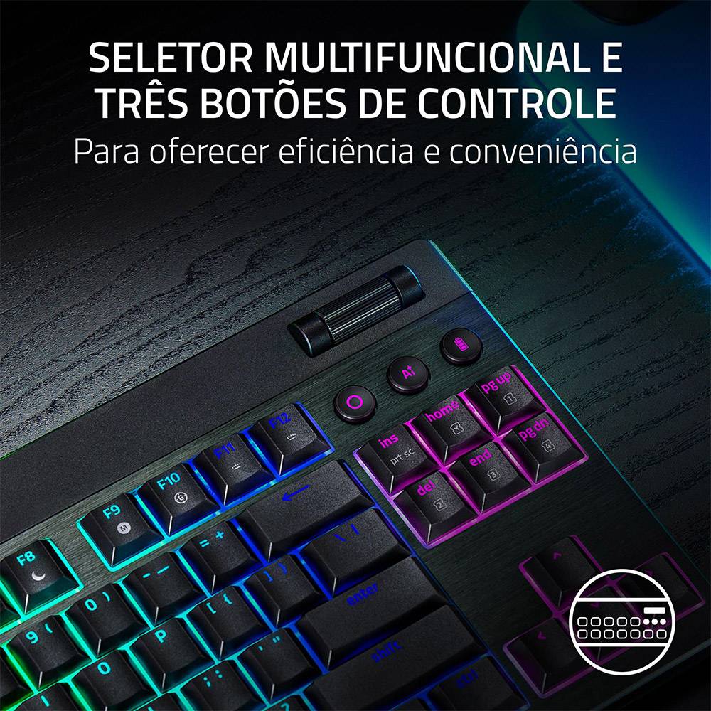 Teclado Mecânico Razer BlackWidow V4 Low-profile Tenkeyless