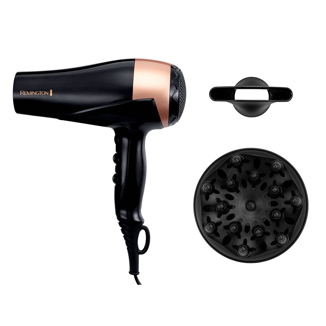 Secador de Cabelo Remington D6098 Sèche-Cheveux Eclat Brillance 2200W Preto