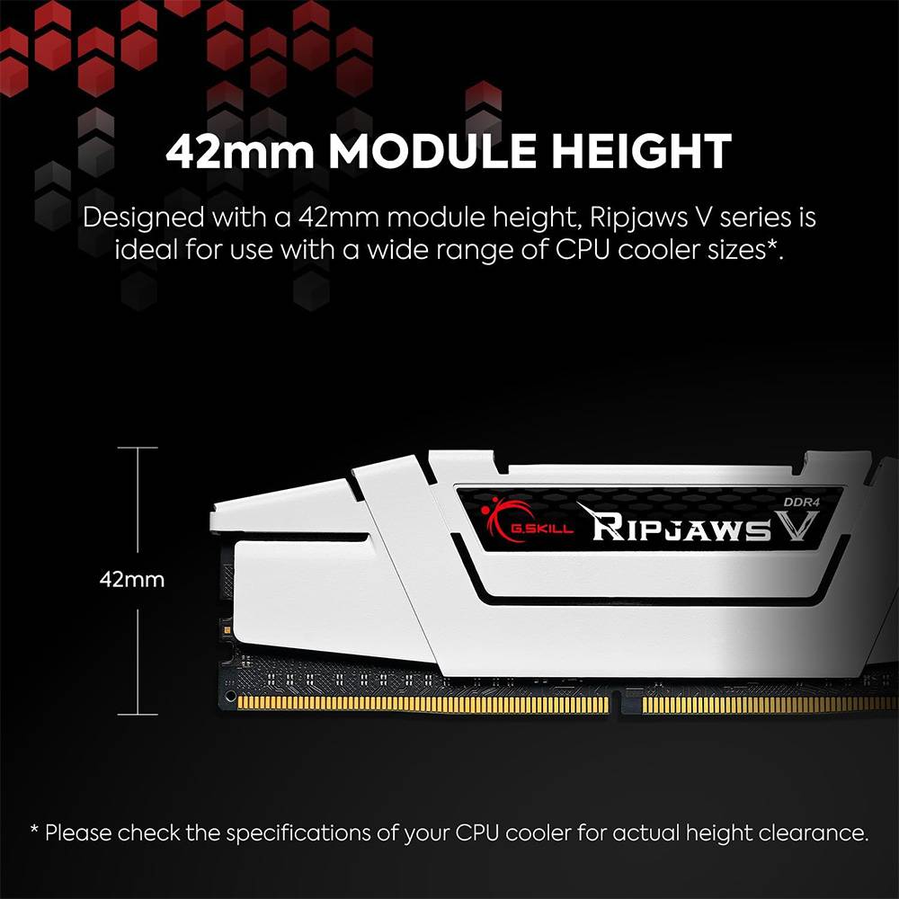 Memória RAM UDIMM G.SKILL Ripjaws V 32GB (2x16GB) DDR4-3200MHz