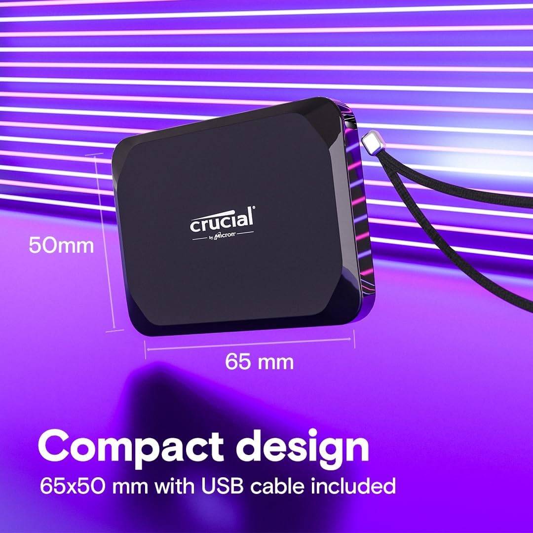 SSD Externo Crucial X9 Portable 1TB USB 3.2 Gen 2 Preto | PCDIGA
