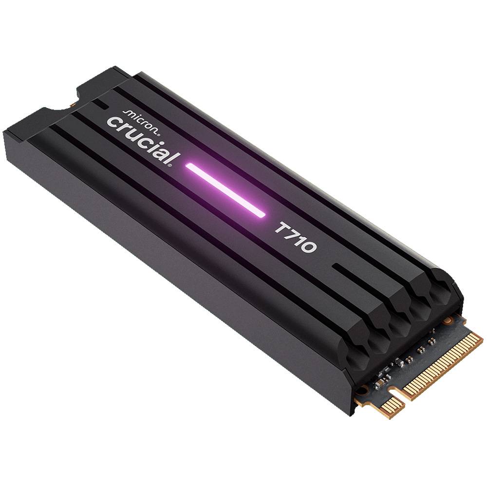 SSD M.2 2280 Crucial T710 4TB c/ Heatsink TLC NAND NVMe PCIe Gen