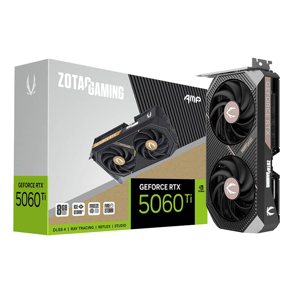 Placa Gráfica Zotac Gaming GeForce RTX 5060 Ti Blackwell AMP 8GB GDDR7 DLSS4