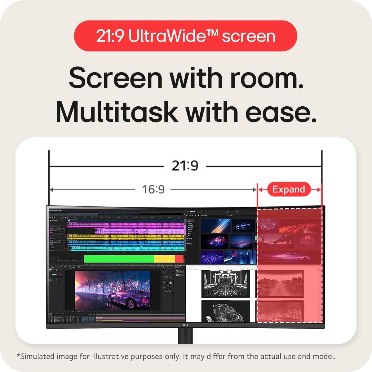 Monitor LG UltraWide 34WQ500-B IPS 34