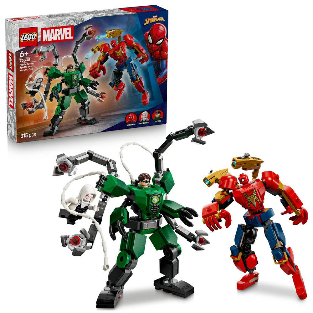 LEGO Marvel: Batalha de Robôs Spider-Man contra Doc Ock 76338 | Idades 6+ | 315 Peças | Item 76338