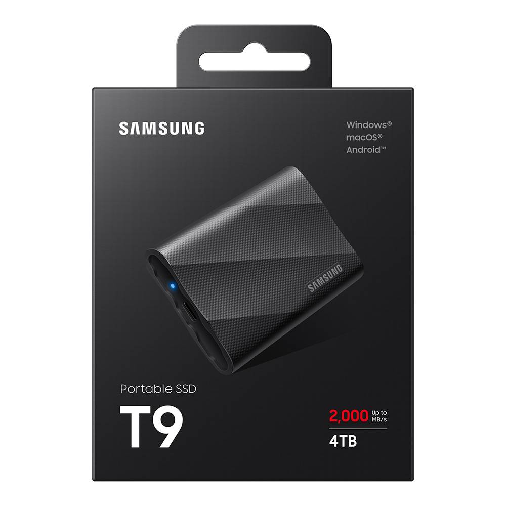 SSD Externo Samsung T9 4TB USB 3.2 Gen 2x2 Type-C Preto | PCDIGA