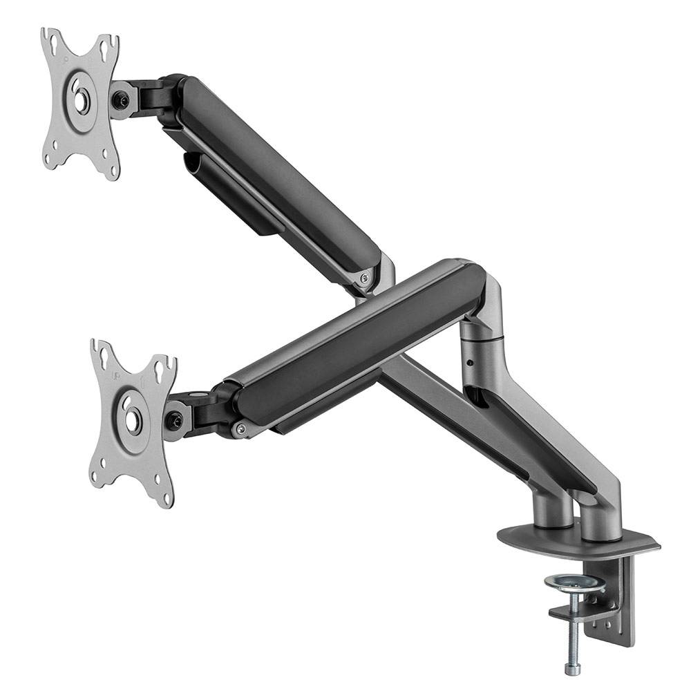 Suporte de Secretária Gembird MA-DA2-03 Monitor Desk Mount Dual Arm (Full-Motion) 17 - 35 Preto