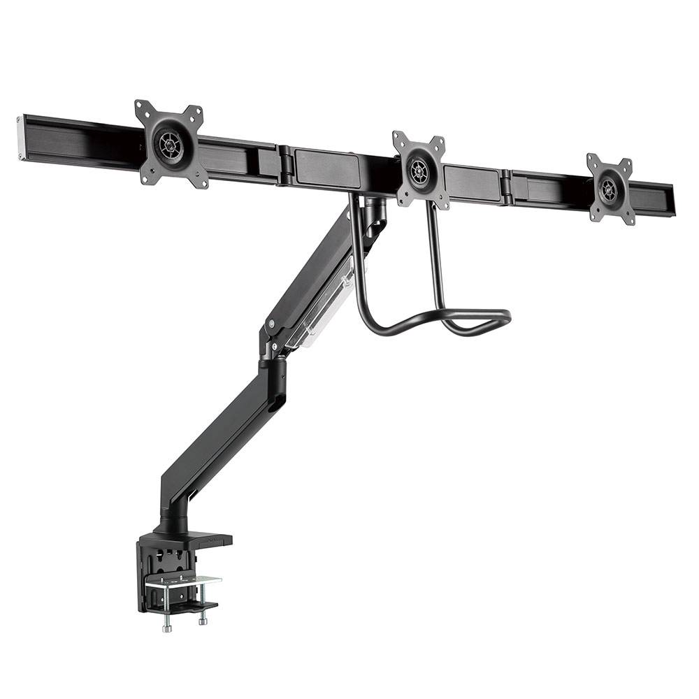 Suporte de Secretária Gembird MA-DA3-03 Triple Monitor Desk Mount 17 - 27 Preto