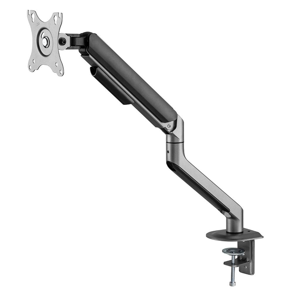 Suporte de Secretária Gembird MA-DA1-05 Monitor Desk Mount Single Arm (Rotação/Inclinação/Retração) 17 - 32 Cinzento Sideral