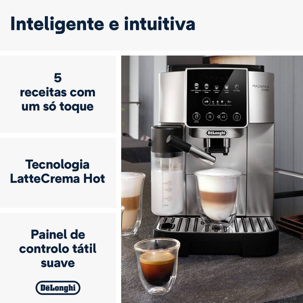 Máquina de Café Automática DeLonghi Magnifica Start ECAM220.80.SB