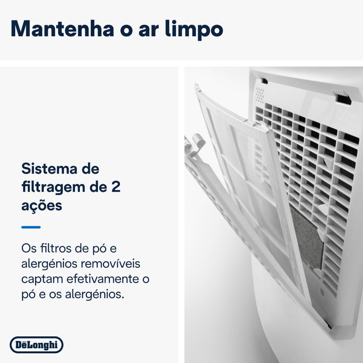 Desumidificador DeLonghi DEX210SF Tasciugo AriaDry 10L/Dia Branco