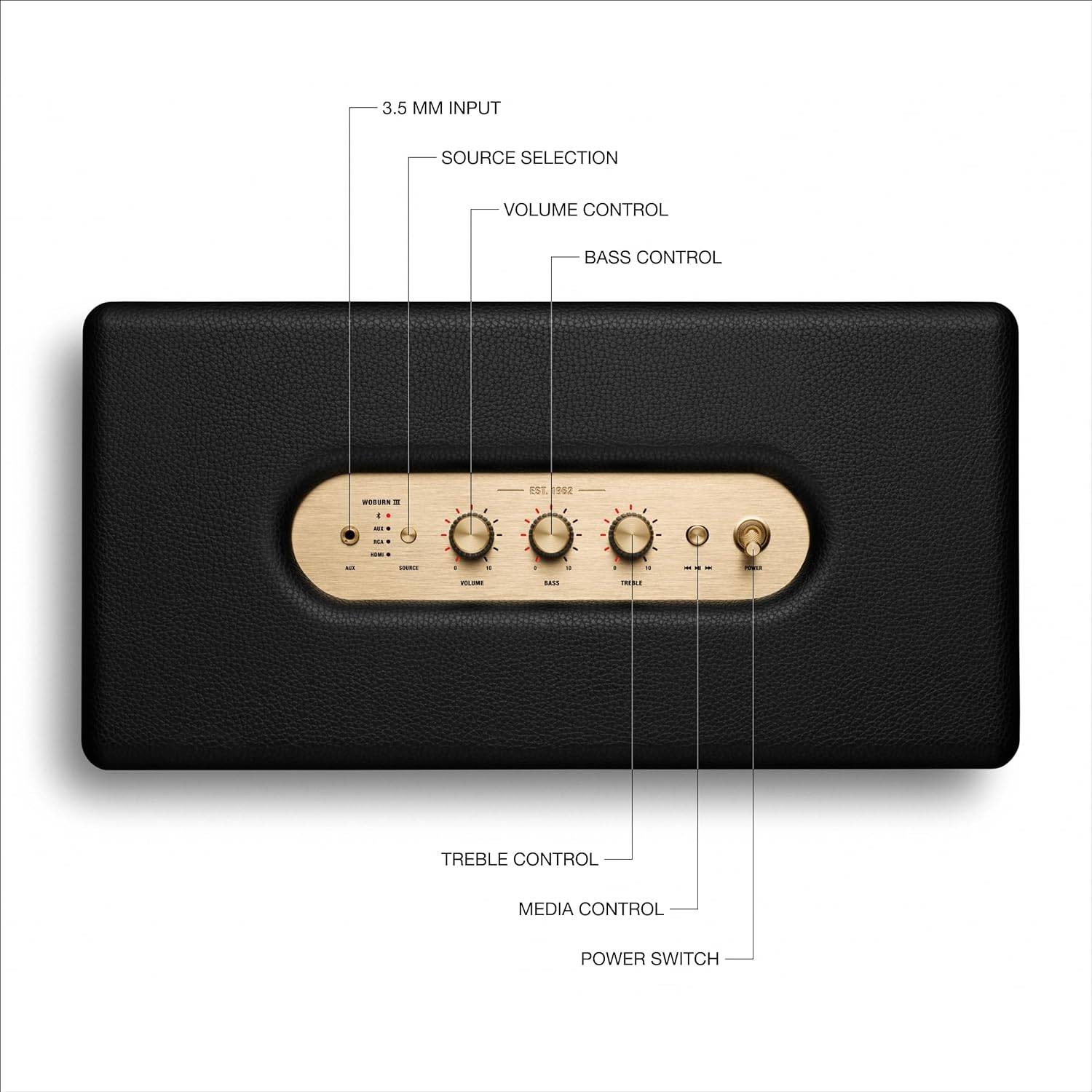 Coluna Marshall Woburn III Bluetooth Black | PCDIGA