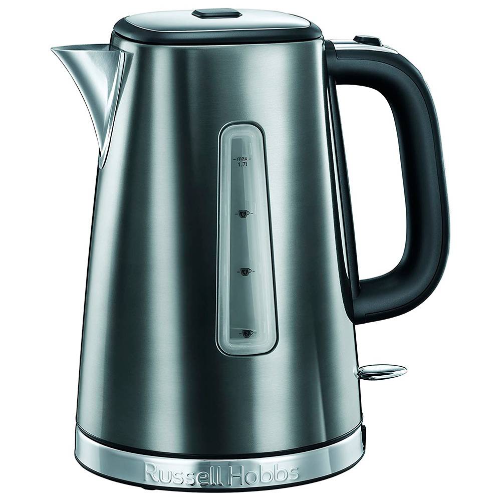 Jarro Elétrico Russell Hobbs Luna Moonlight Grey 1.7 Litros 2400W Aço Inoxidável Cinzento