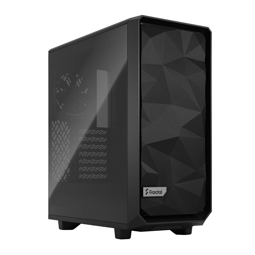 Fractal Meshify 2 compact solid と TG Caixa ATX Fractal Design Meshify 2 Compact Black TG Light Tint