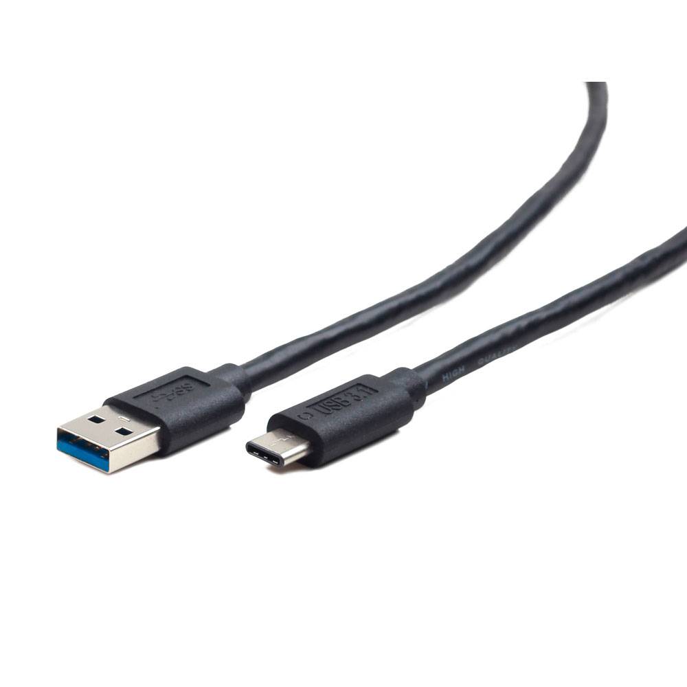 Gembird Cavo USB 2.0 A Type-C 1 Metro – Nero, Ricarica Rapida Fino A 3A/36W, Trasferimento Dati 480 Mbps, Contatti Placcati Oro