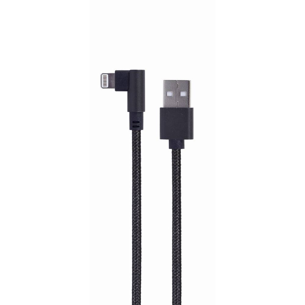 Cabo Gembird CC-USB2-AMLML-0.2M USB-A para Lightning 90º 0.2m Preto