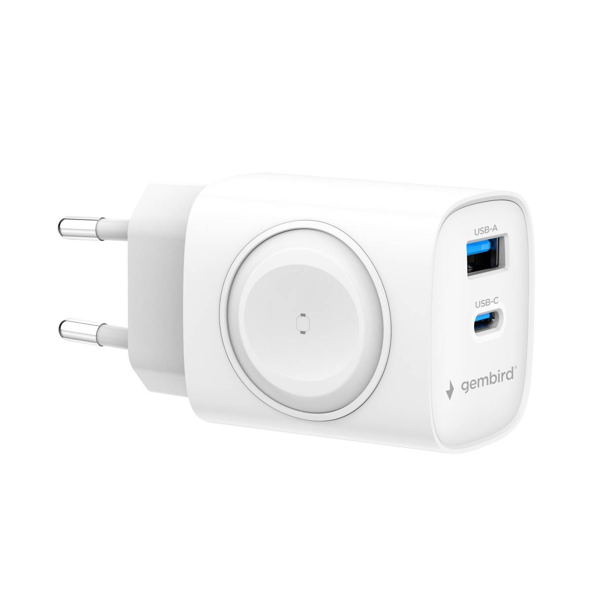 Carregador Gembird TA-UC-PDQCW20-01-W 2-in-1 20W Apple Watch + Phone Fast Charger Branco