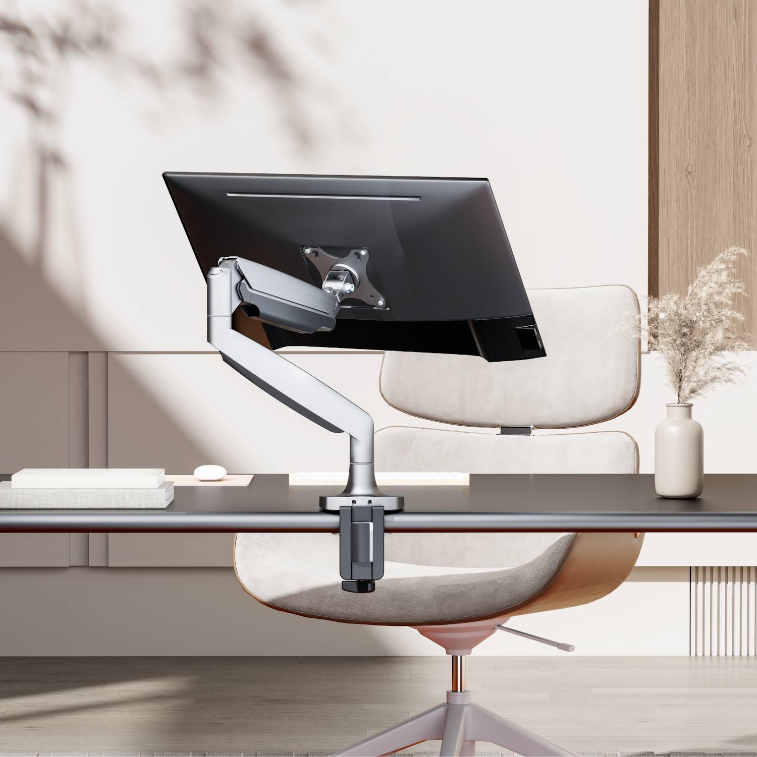 SOPORTE MESA MONITOR EWENT EW1527 HASTA 45  MAX.15KG 1 BRAZO PLATA - miniatura 2