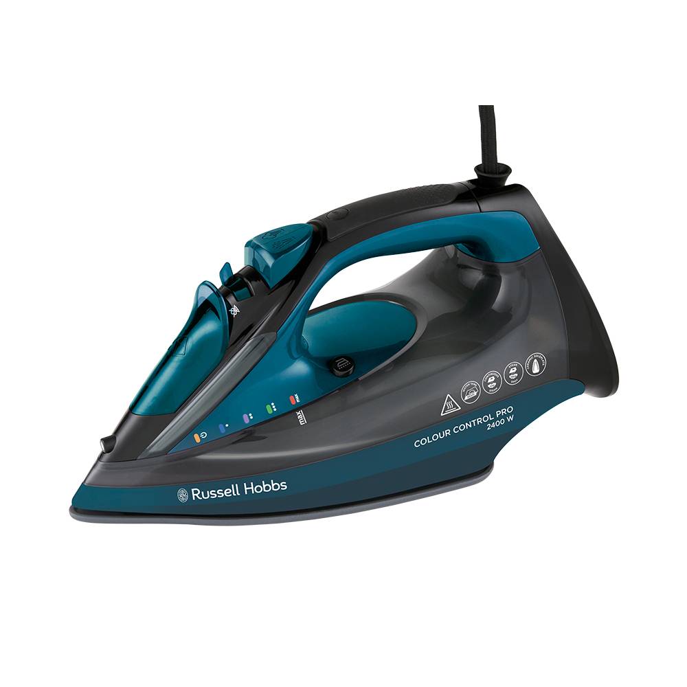 Ferro de Engomar a Vapor Russell Hobbs Colour Control Pro 2400W Azul/Preto