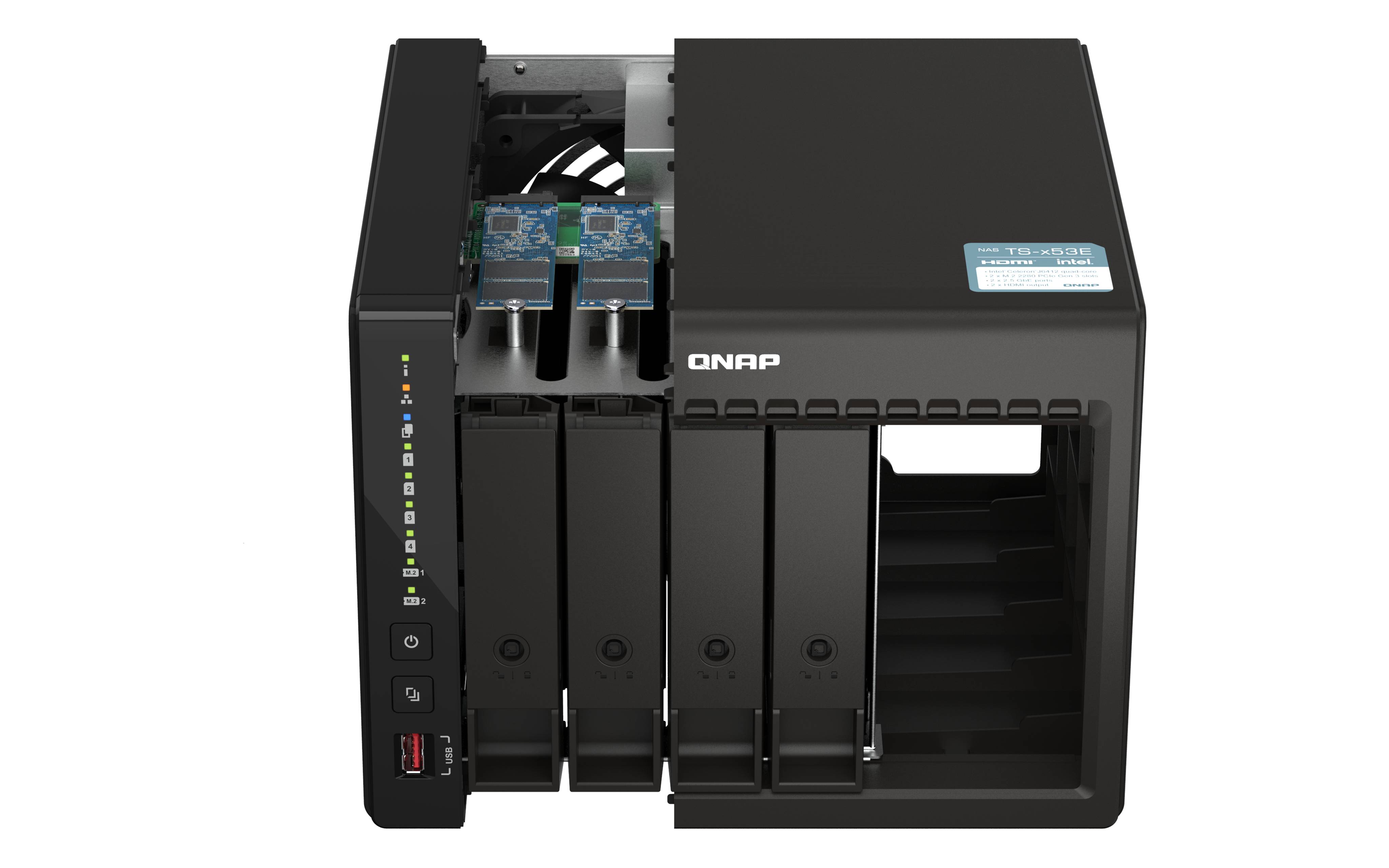 NAS Qnap TS-453E | 4 Baías | CPU 4-Core Intel Celeron J6412 | RAM