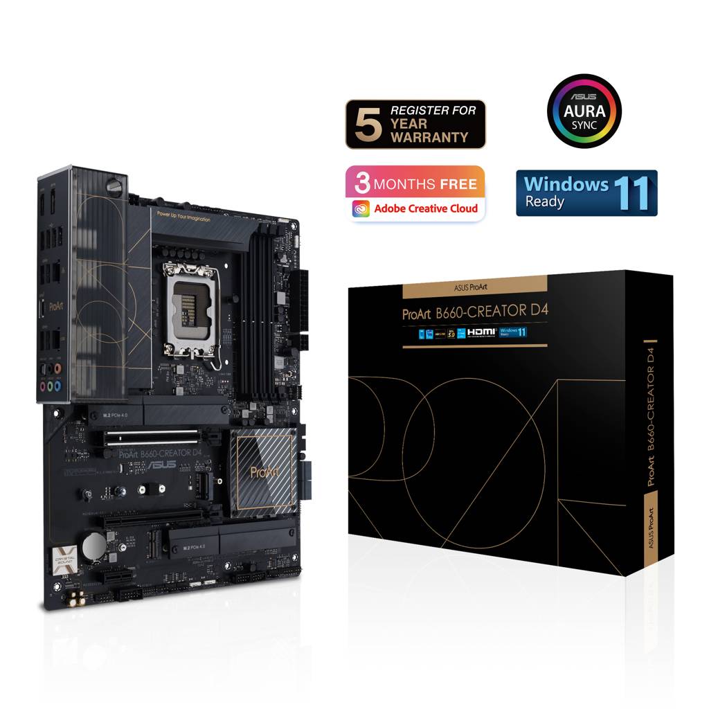 【セット販売】 Intel 13600K, Asus ProArt B660 Motherboard ATX Asus ProArt B660 Creator D4 Skt1700 | PCDIGA