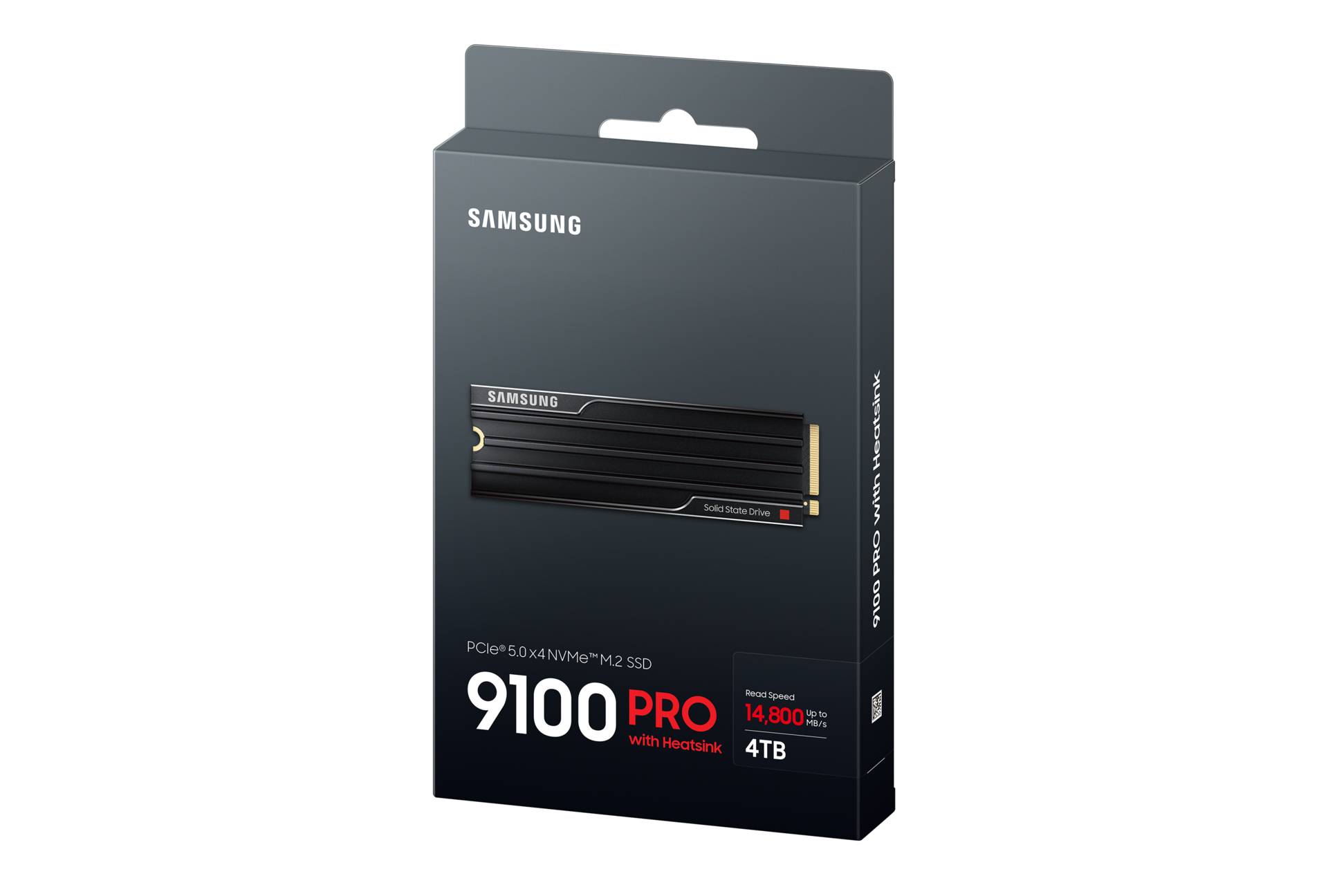 SSD M.2 2280 Samsung 9100 Pro 4TB c/ Heatsink TLC V-NAND NVMe PCIe