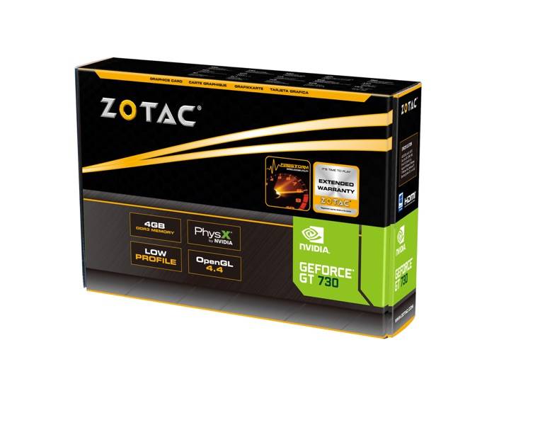 Nvidia Geforce Asus Zotac 730 4gb Placa Gráfica Zotac GeForce GT