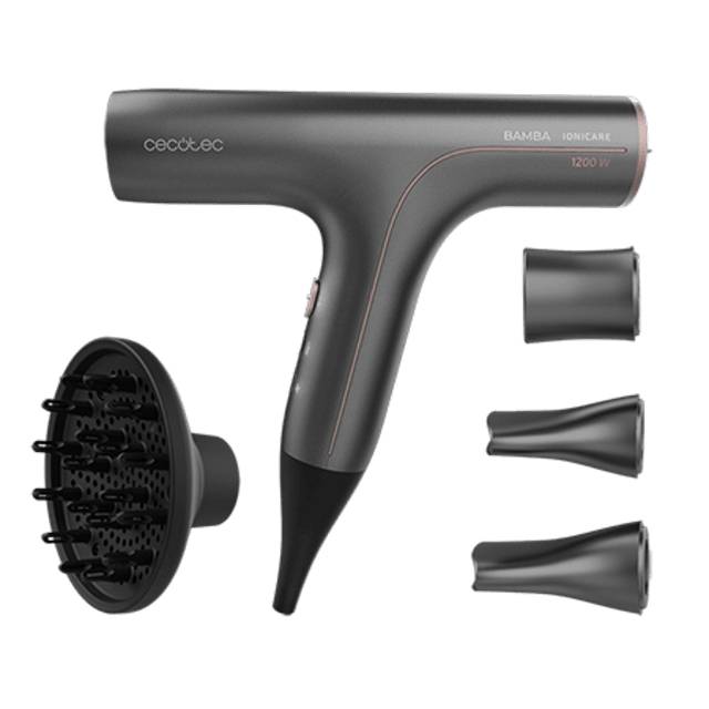 Secador de Cabelo Cecotec Bamba IoniCare 6000 Rockstar Soft Pro 1200W Preto