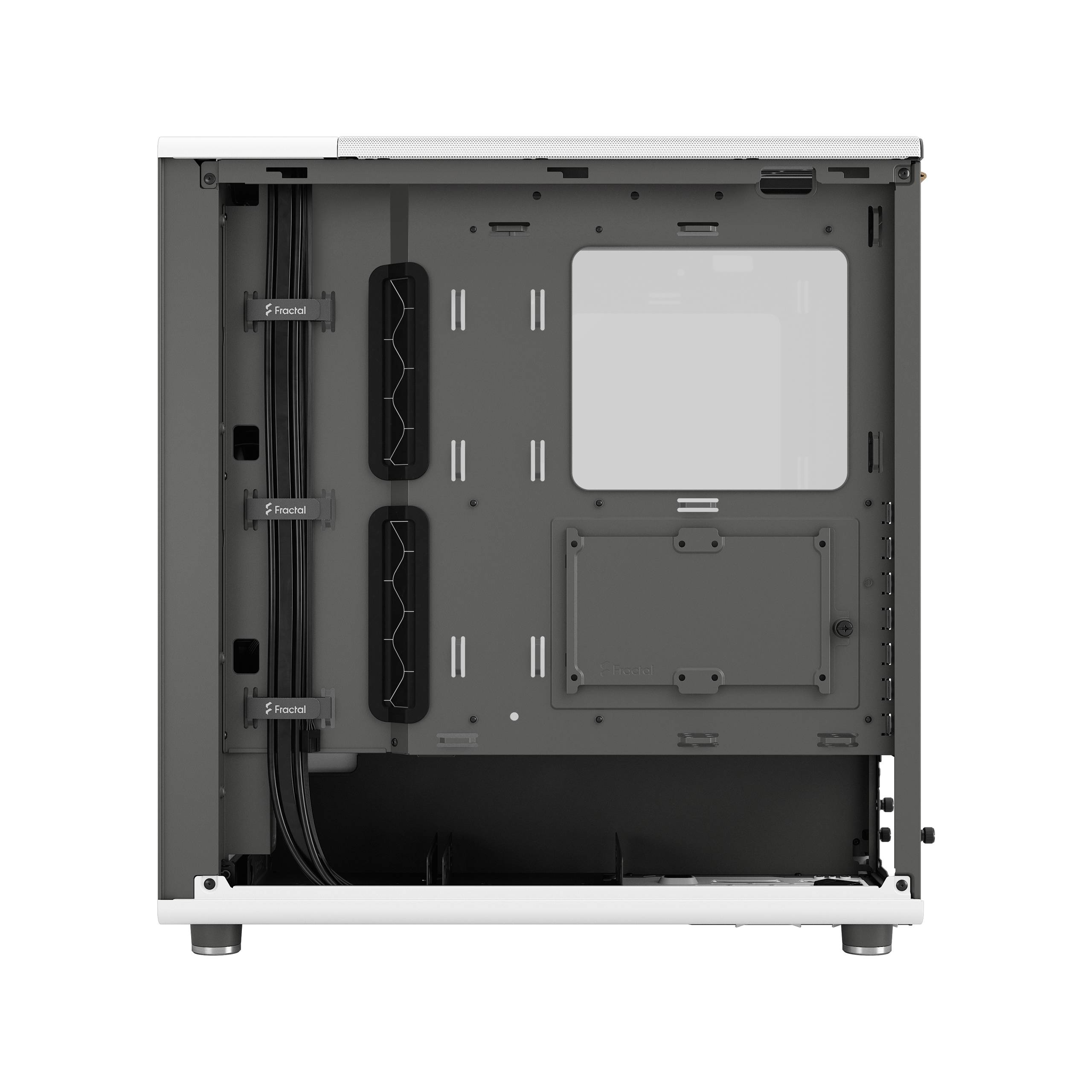 Caixa ATX Fractal Design North Chalk White Tempered Glass Clear