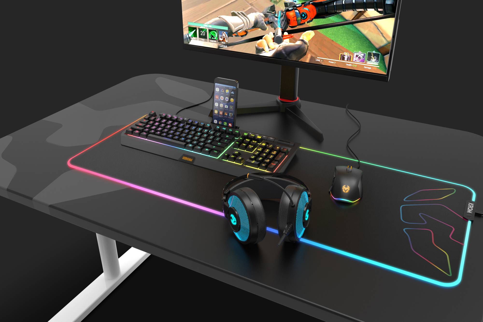 Teclado Mecânico Híbrido Krom Kuma RGB PT | PCDIGA